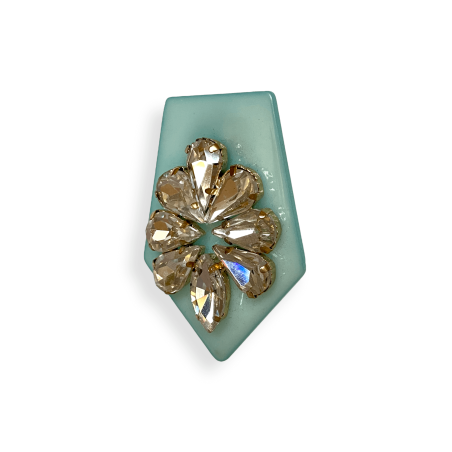 Orecchini turchese pallido con cristalli