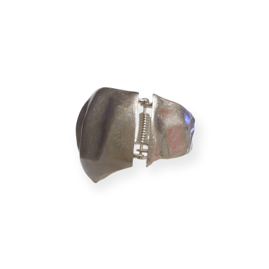 Bracciale rigido martellato argento