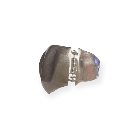 Bracciale rigido martellato argento