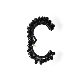 Bracciale nero con cristalli 2