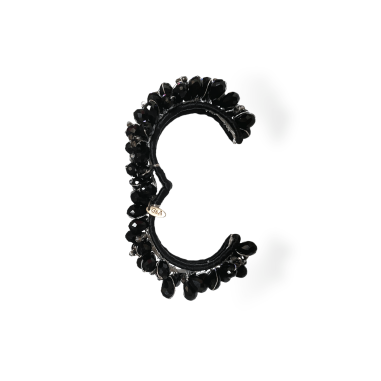 Bracciale nero con cristalli