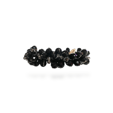 Bracciale nero con cristalli