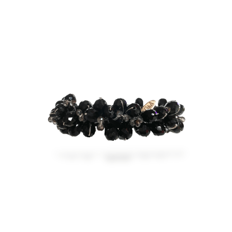 Bracciale nero con cristalli