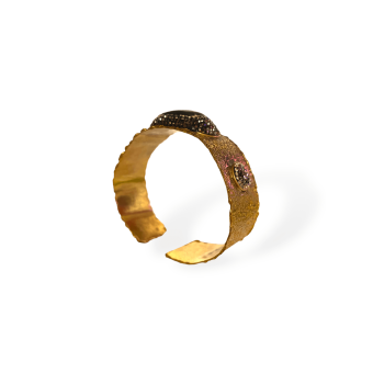 Bracciale rigido dorato con... 2