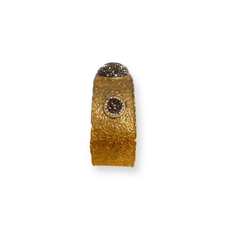 Bracciale rigido dorato con labradorite