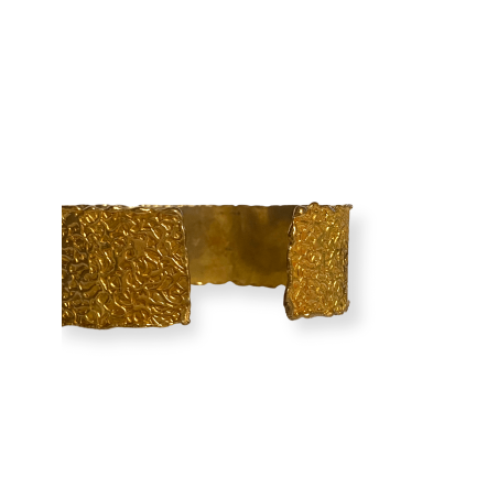 Bracciale rigido dorato con labradorite