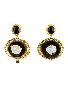 Orecchini in pelliccia di...