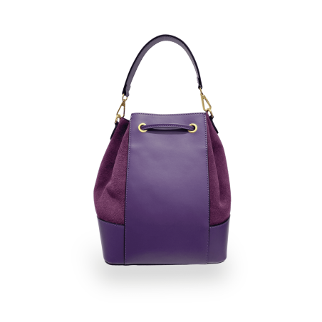 Secchiello in pelle viola