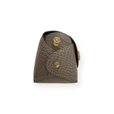 Borsetta coccodrillata tortora