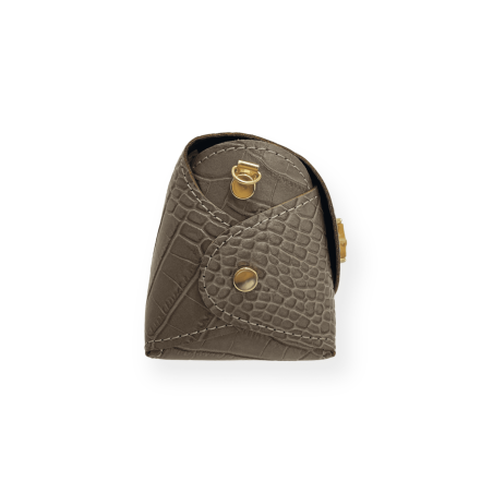 Borsetta coccodrillata tortora