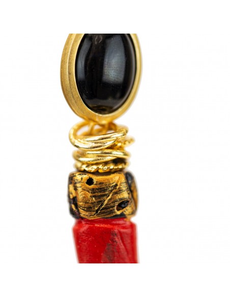 Orecchini con corno e pizza