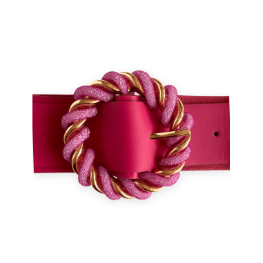 Cintura fucsia con fibbia gioiello