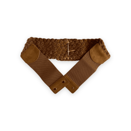 Cintura in ciniglia tabacco