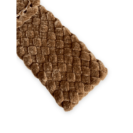 Cintura in ciniglia tabacco