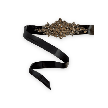 Cintura in tessuto nera