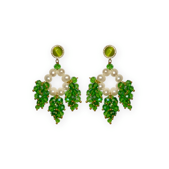 Orecchini a grappolo verdi...