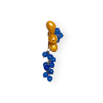 Orecchini floreali blu e... 2