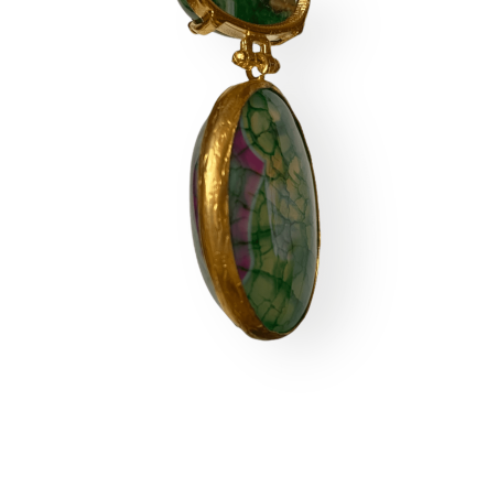 Orecchini in agata verde