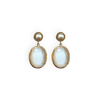 Orecchini in quarzo bianco