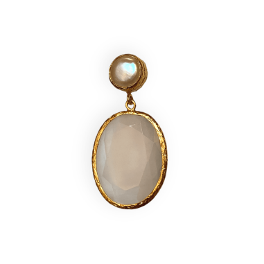 Orecchini in quarzo bianco