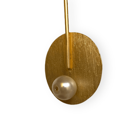 Orecchini rigidi oro con perla