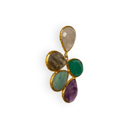 Orecchini multicolore con pietre