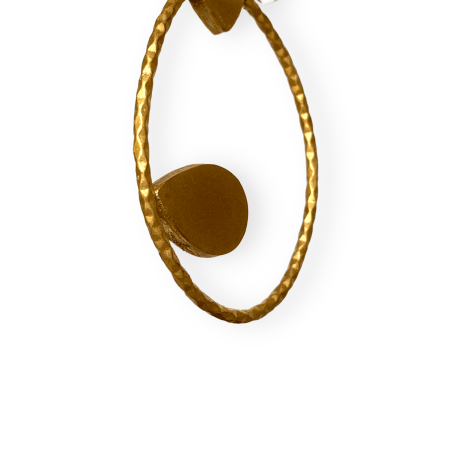 Orecchini rigidi ovali con pietre