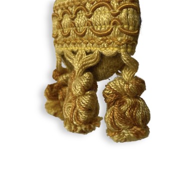 Orecchini color senape a bottone in...