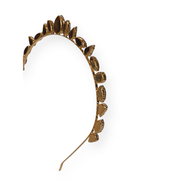 Cerchietto tiara tricolore con cristalli