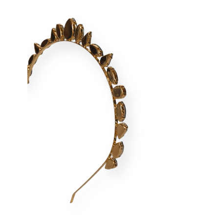 Cerchietto tiara tricolore con cristalli