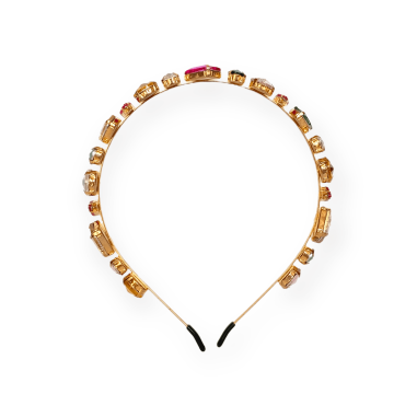 Cerchietto gioiello multicolor con...