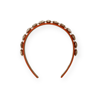 Cerchietto gioiello arancio corallo