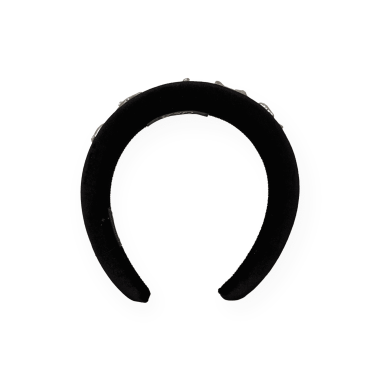 Cerchietto bombato in velluto nero...