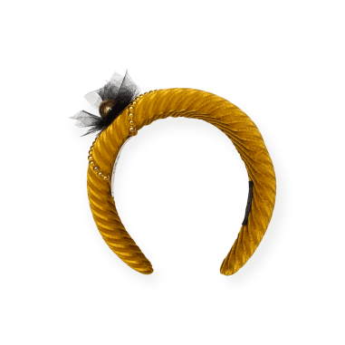 Cerchietto bombato in velluto a coste...