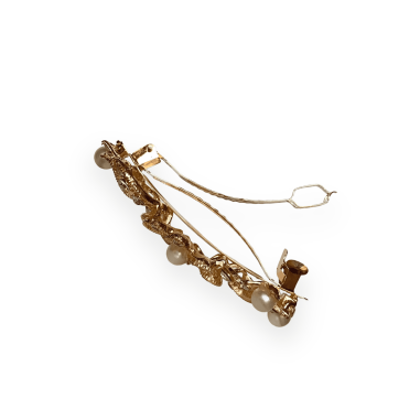 Molletta gioiello oro floreale a scatto