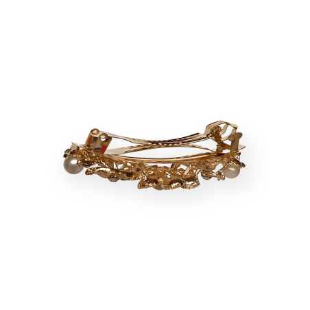 Molletta gioiello oro floreale a scatto