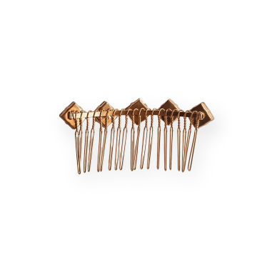 Pettinessa dorata con pietre rosa