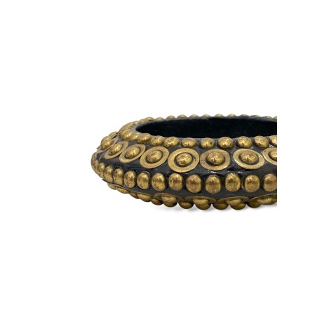 Bracciale rigido con borchie dorate