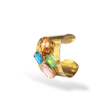 Bracciale in ottone e swarovski multicolor