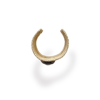 Bracciale in pelle con pietra occhio...