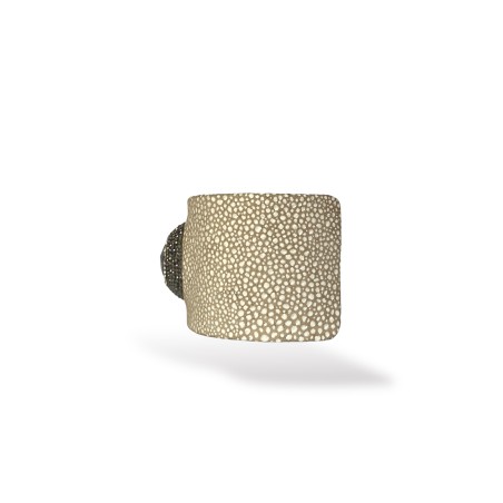 Bracciale in pelle con pietra occhio di gatto