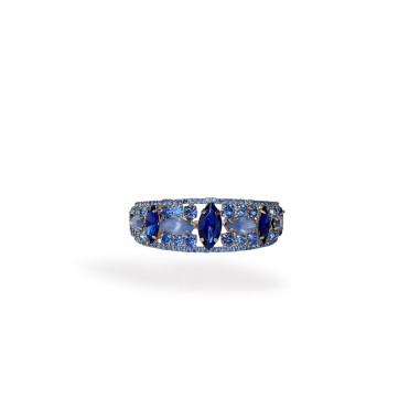 Bracciale in ottone con swarovski blu