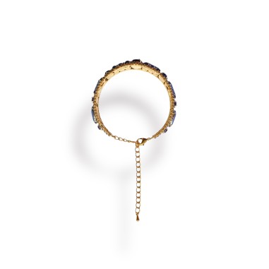 Bracciale in ottone con swarovski blu