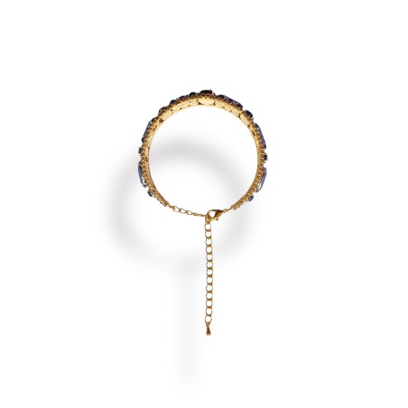 Bracciale in ottone con swarovski blu