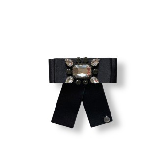 Spilla con fiocco nero