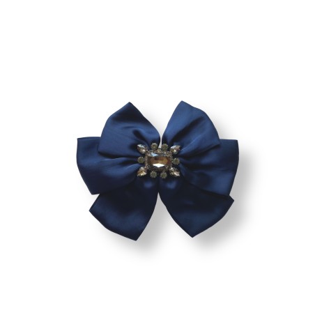 Spilla con fiocco blu