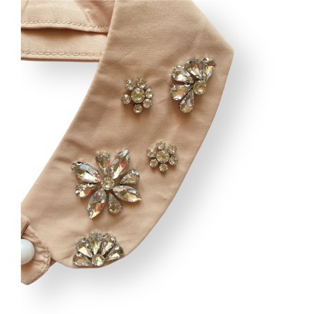 Colletto gioiello rosa nude