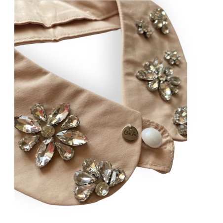 Colletto gioiello rosa nude