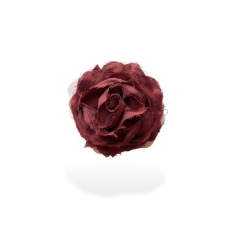 Spilla floreale bordeaux