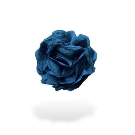 Spilla floreale ottanio